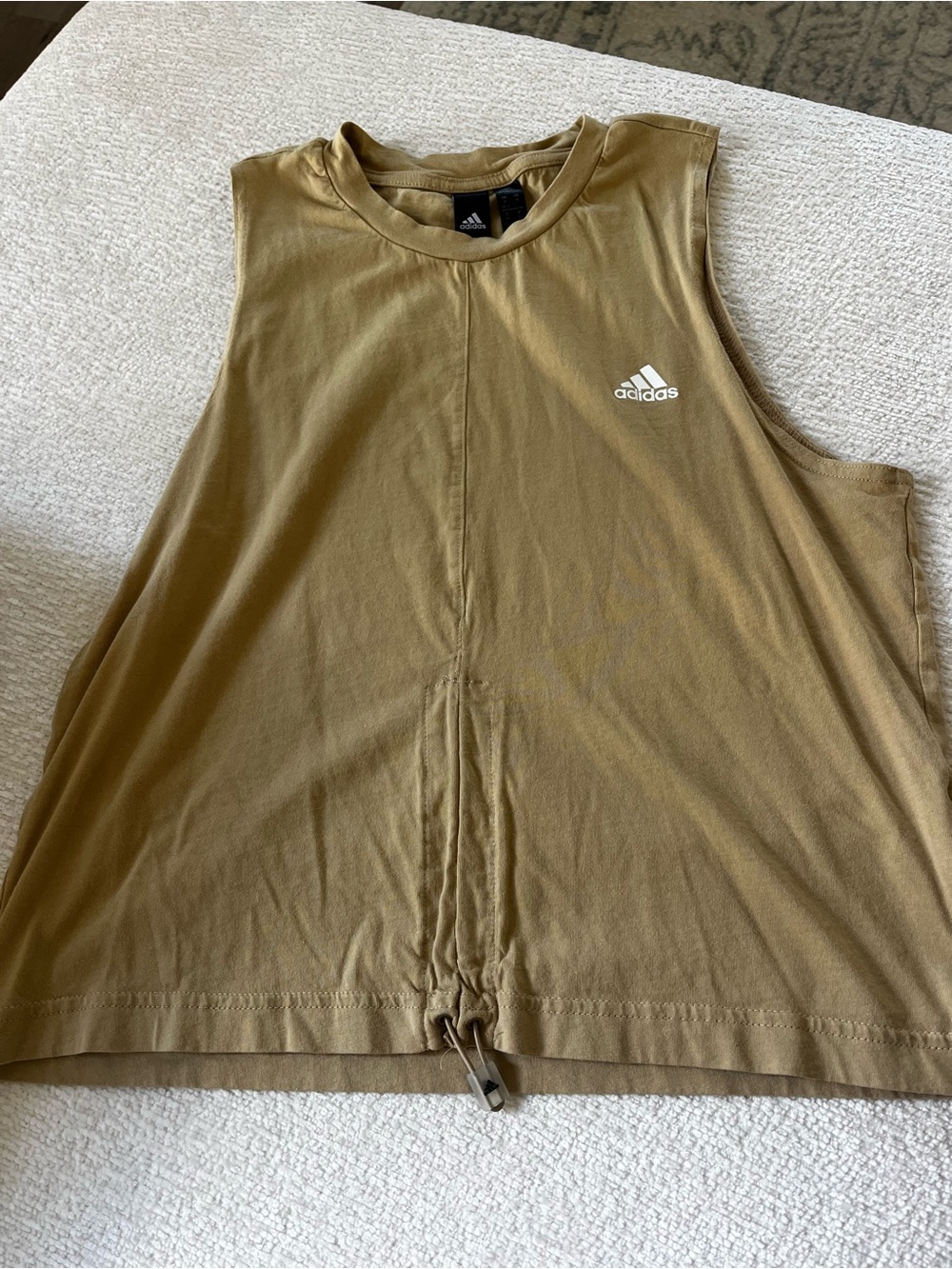adidas Drawcord Muscle Tank with Logo